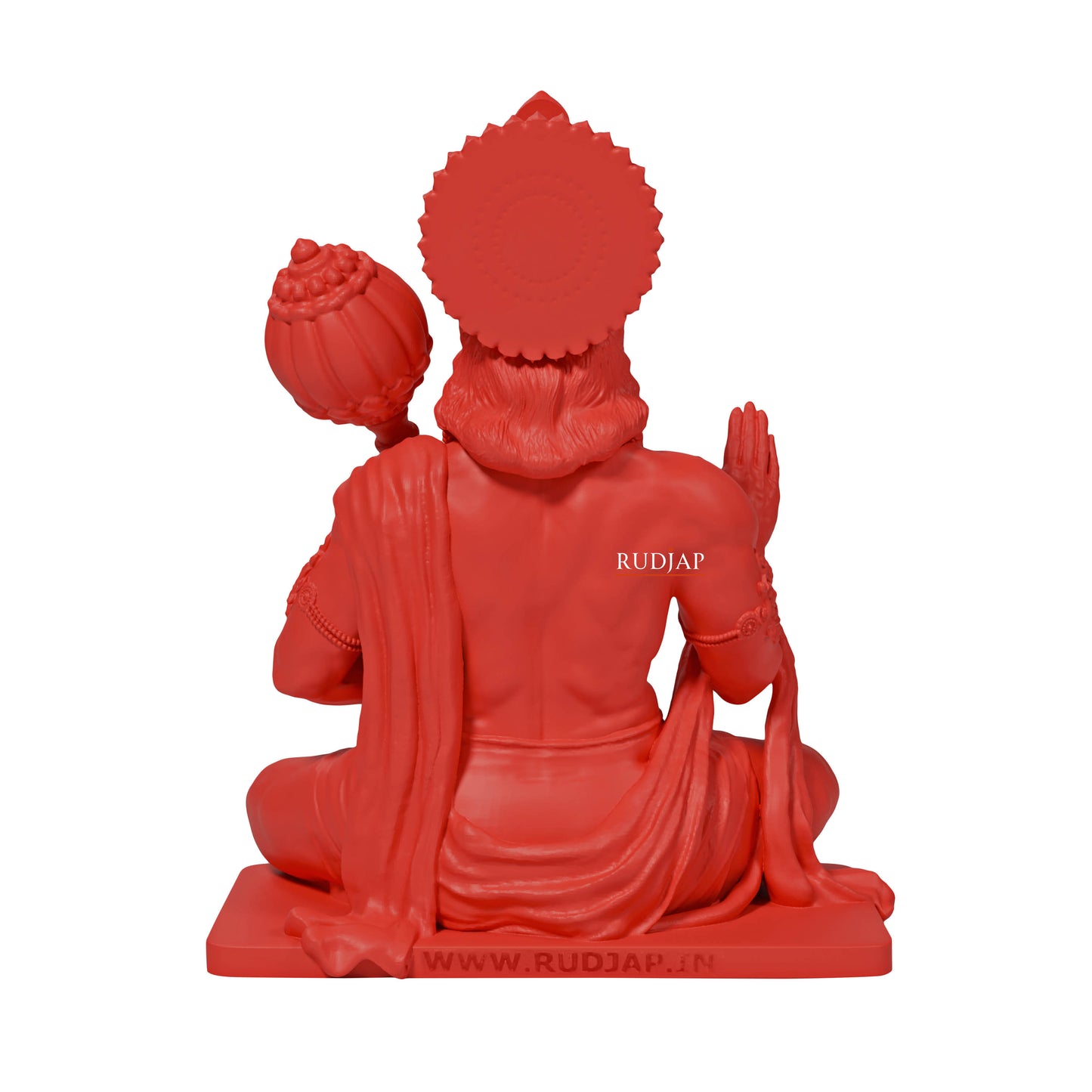 Hanuman Ji Idol 3 Inch Red & Brown Bajrangbali Murti for Car