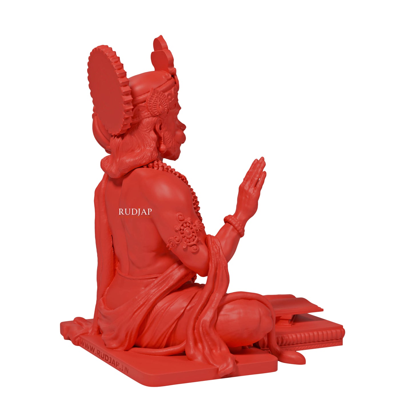 Hanuman Ji Idol 3 Inch Red & Brown Bajrangbali Murti for Car