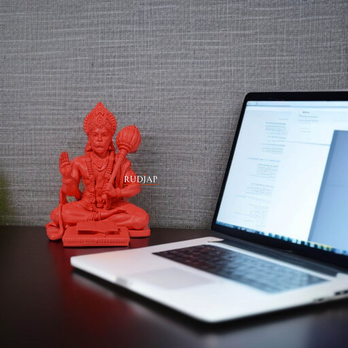 Hanuman Ji Idol 3 Inch Red & Brown Bajrangbali Murti for Car