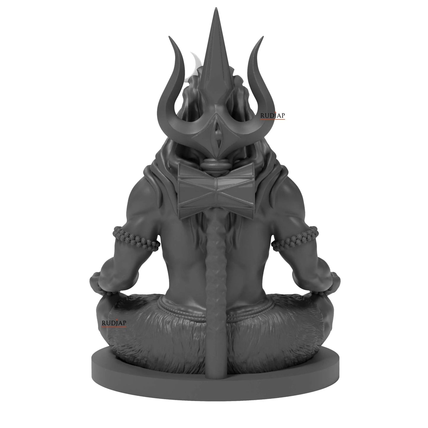 Premium 3 Inch Mahadev Murti Shiva Adiyogi statue with Trishul & Damru – Mahayogi Idol for Car Dashboard & Pooja Room RUDJAP