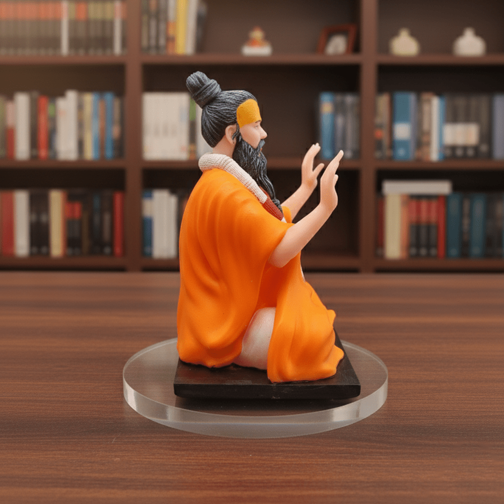 Premium 4 Inch Premanand Ji Maharaj Murti for Car Dashboard & Pooja Home