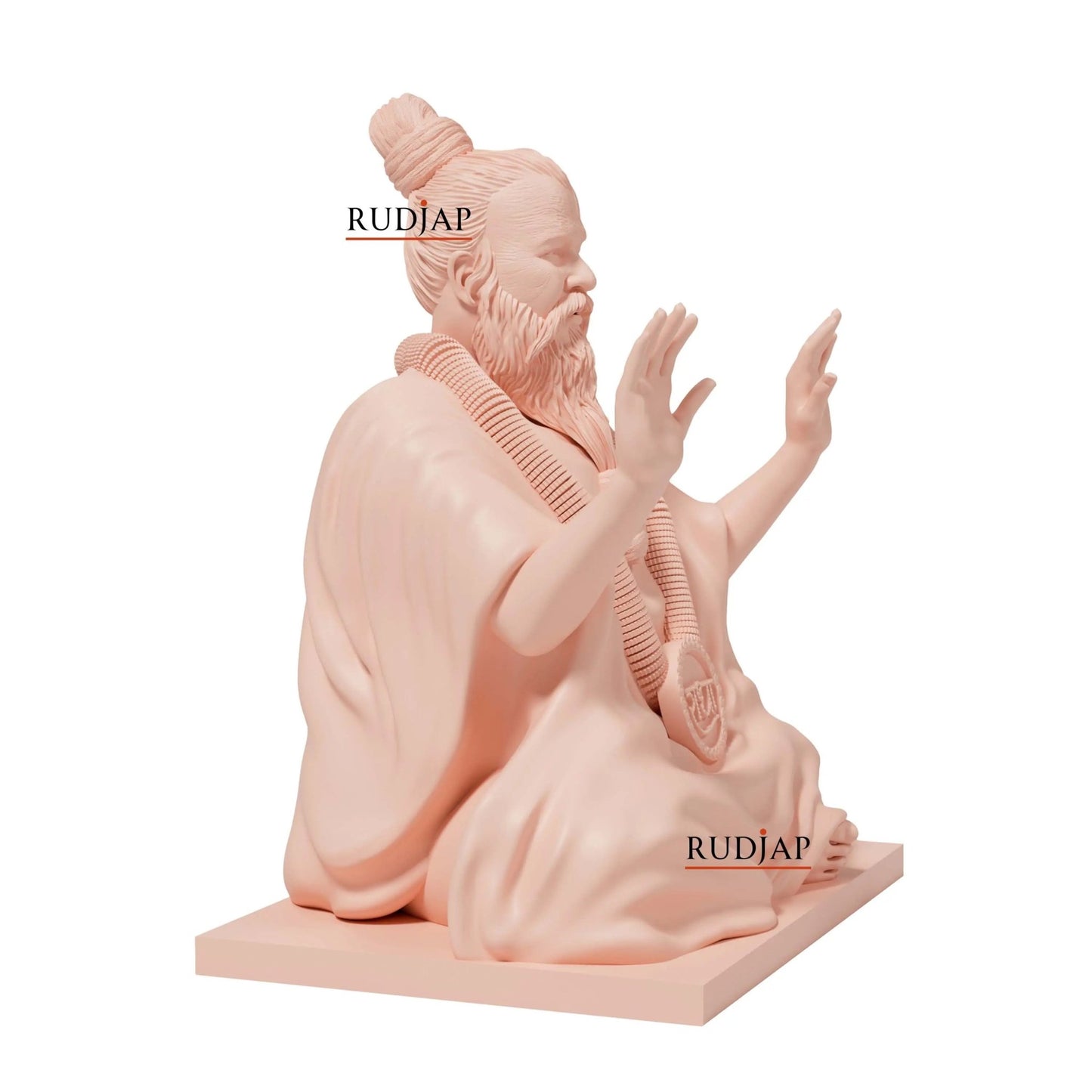 Premium 4 Inch Premanand Ji Maharaj Murti for Car Dashboard & Pooja Home RUDJAP