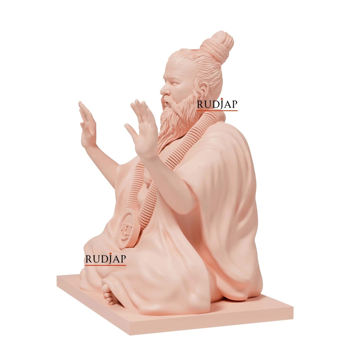 Premium 4 Inch Premanand Ji Maharaj Murti for Car Dashboard & Pooja Home RUDJAP