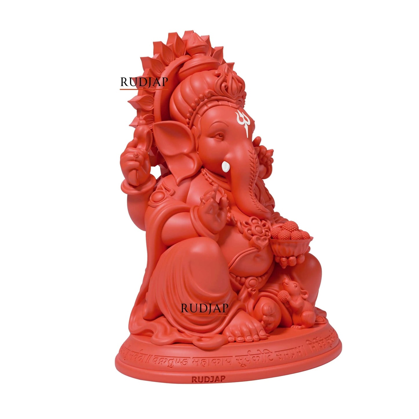 Premium New Style Ganesh Murti for Car Dashboard & Pooja Room – 3 Inch RUDJAP