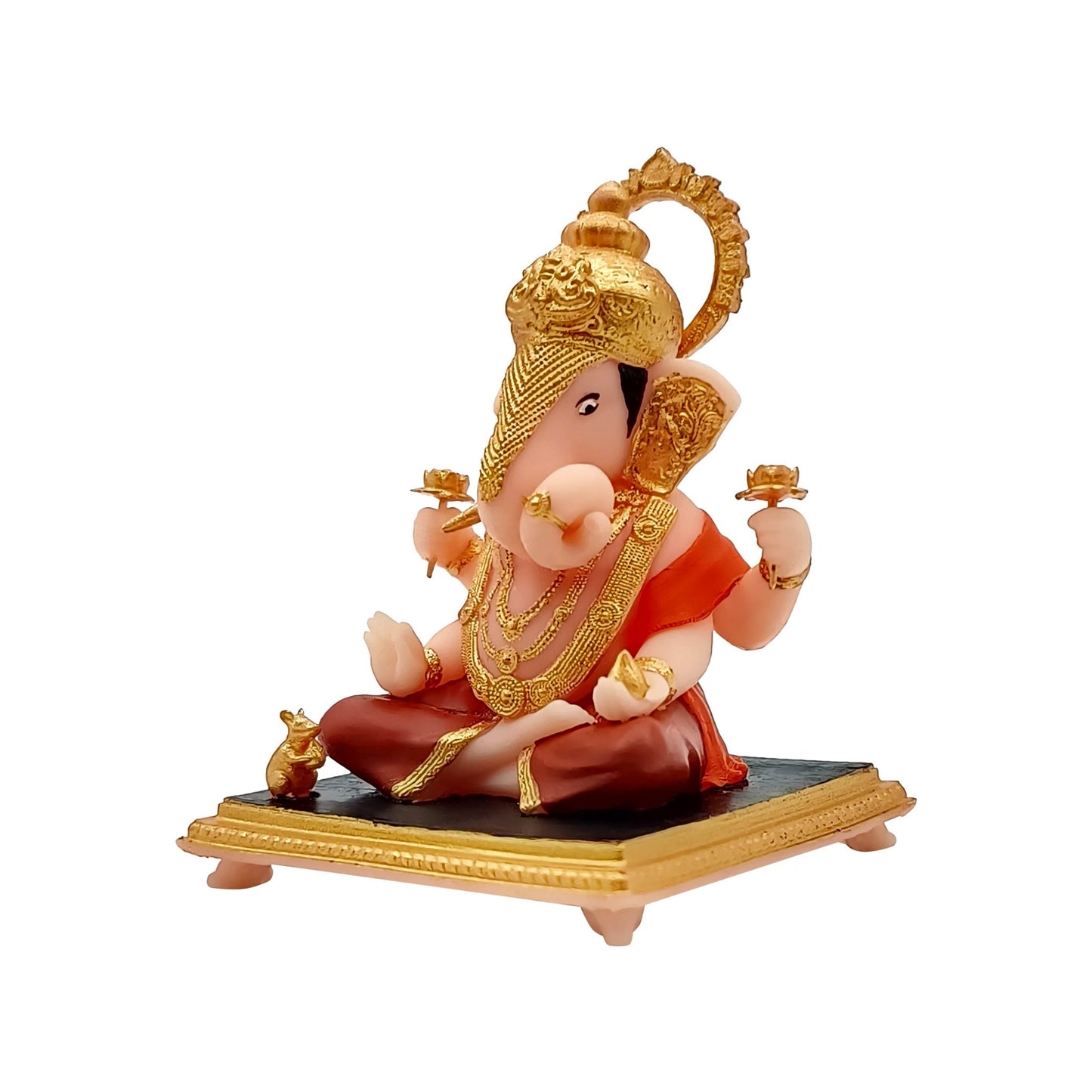 Dagdusheth Ganpati Bappa Idol 3 Inch Premium Ganesha murti