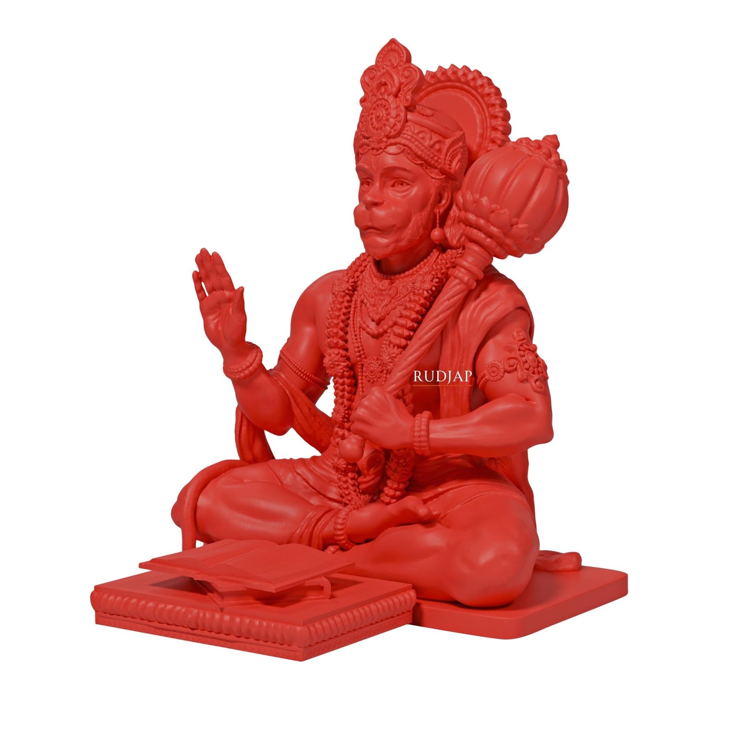 Hanuman Ji Idol 3 Inch Red & Brown Bajrangbali Murti for Car