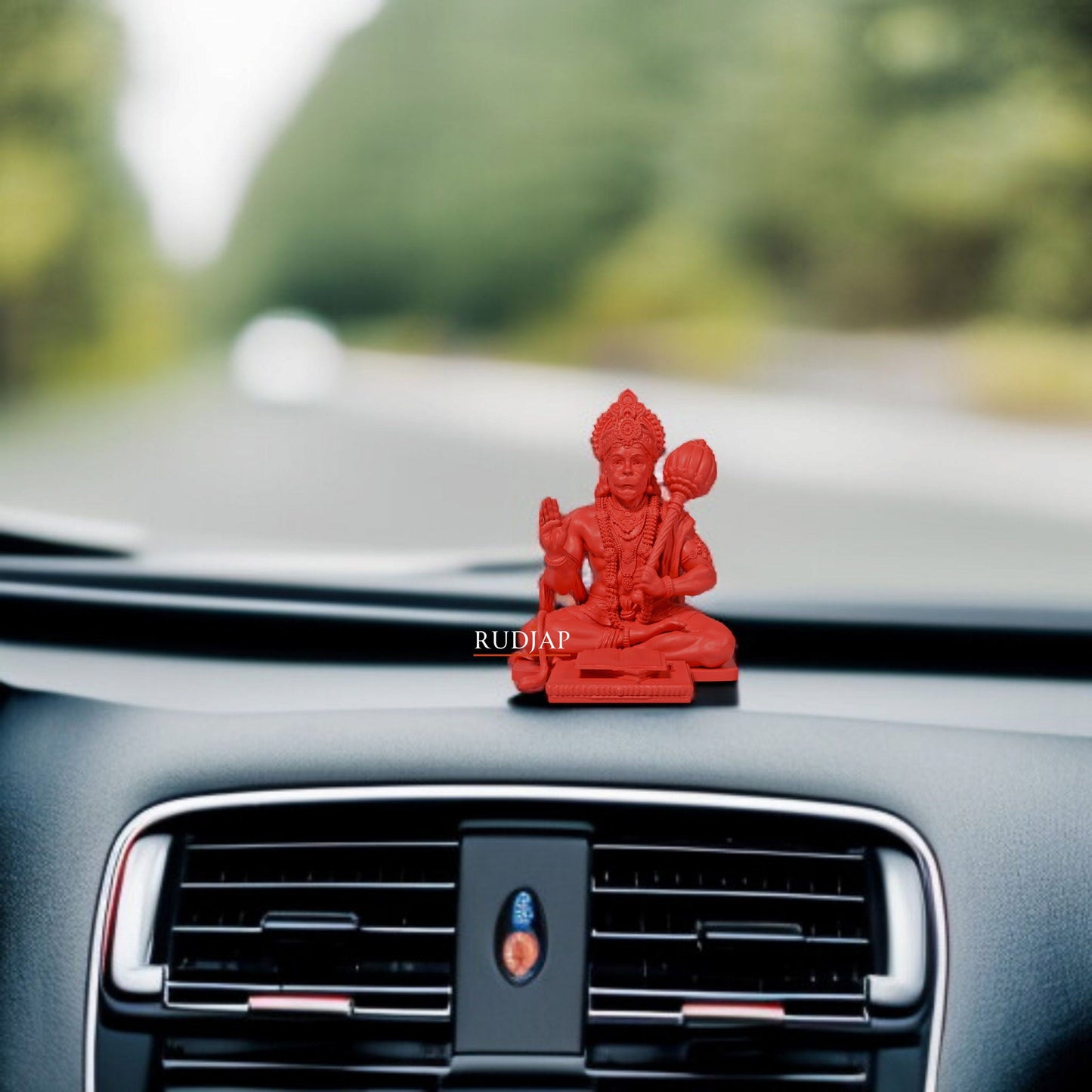 Hanuman Ji Idol 3 Inch Red & Brown Bajrangbali Murti for Car