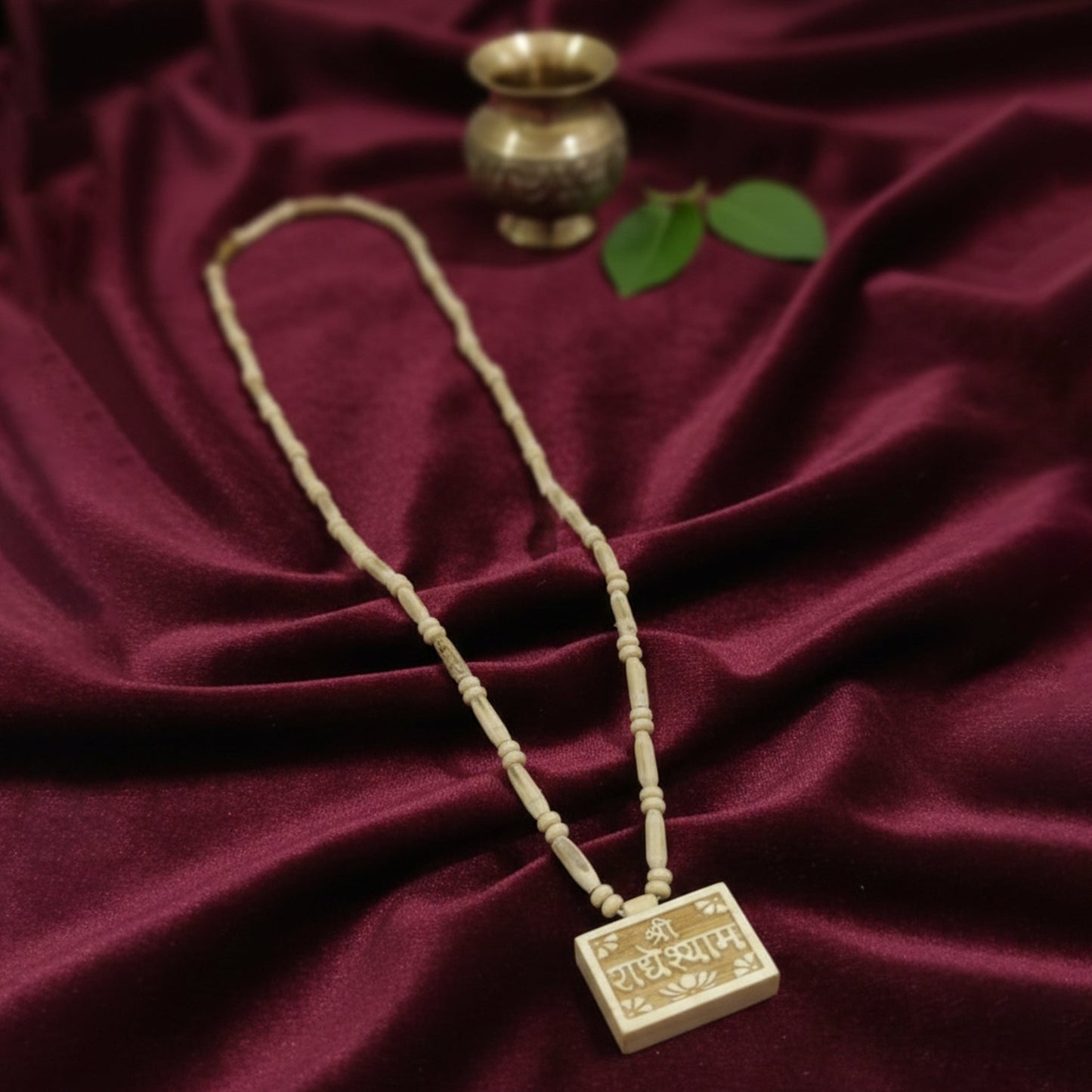Rudjap Natural Tulsi Kanthi Mala with Shri Radhe Shyam Locket