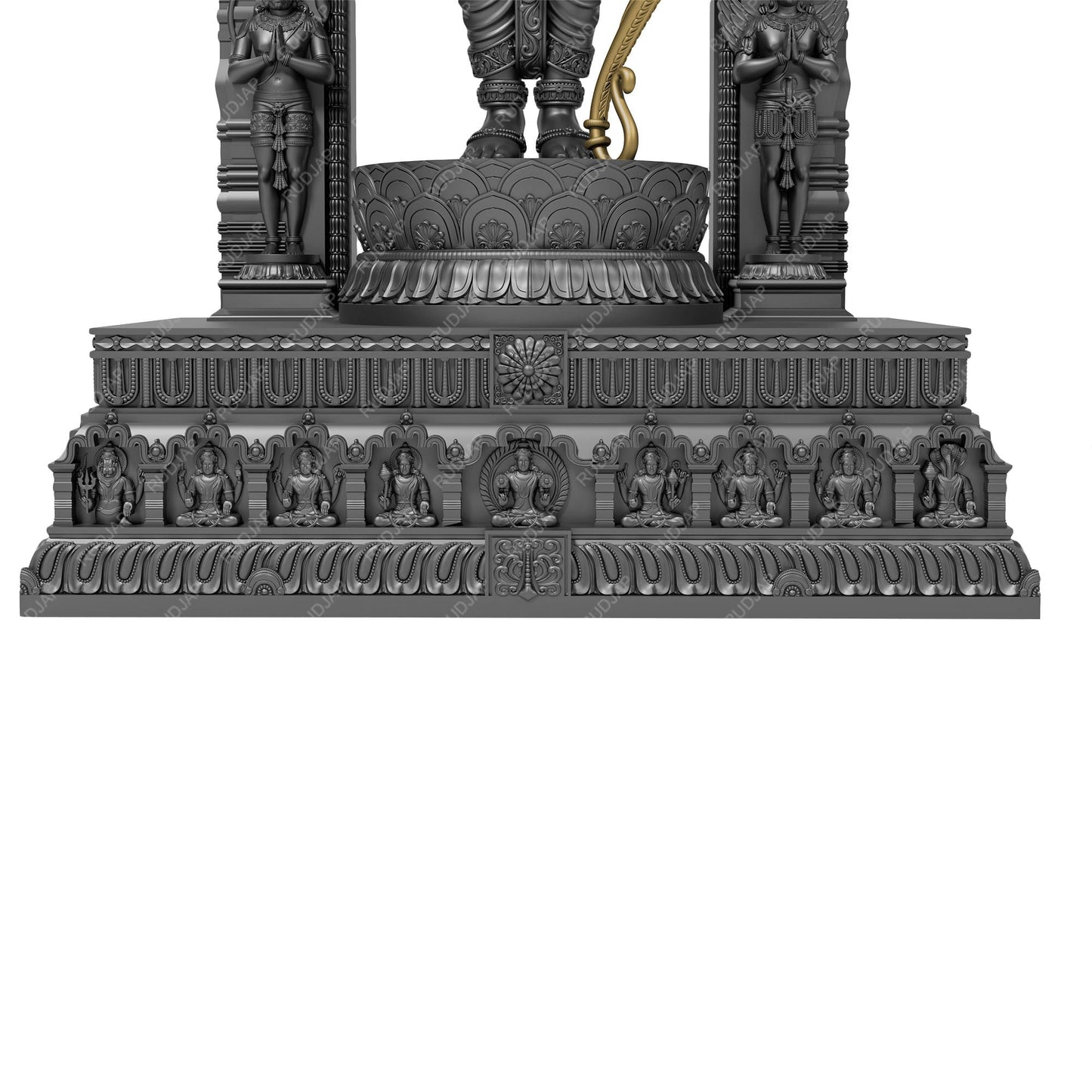 Rudjap Premium Ram Lalla Murti – Ayodhya Ram Lalla Idol for Pooja Ghar and Car Dashboard (4.5 Inch)
