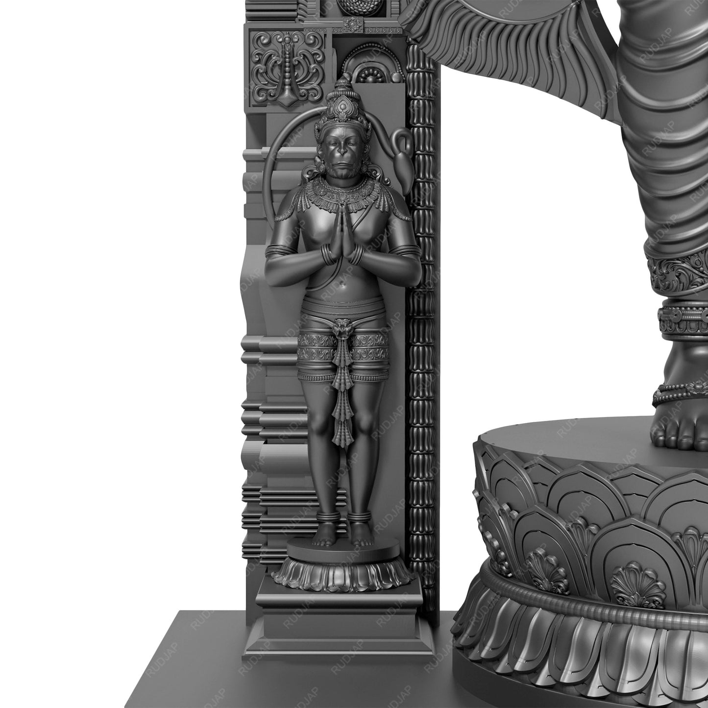 Rudjap Premium Ram Lalla Murti – Ayodhya Ram Lalla Idol for Pooja Ghar and Car Dashboard (4.5 Inch)