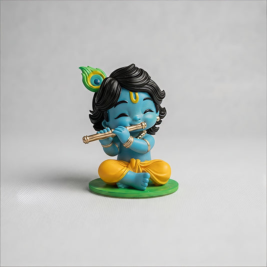 Baby Krishna Idol 2.5 Inch Blue – Bal Gopal Mini Murti for Home Temple & Janmashtami