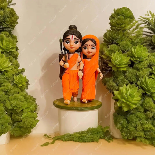 Bal Ram Sita Idol for Car Dashboard