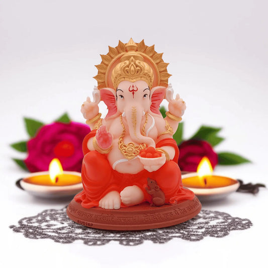 Ganesh Murti for Car Dashboard & Home Temple – 3D Printed Premium Idol by Rudjap