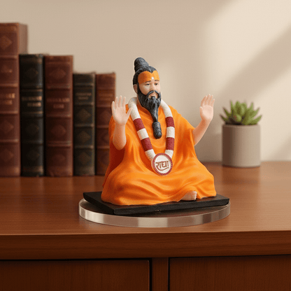 Premium 4 Inch Premanand Ji Maharaj Murti for Car Dashboard & Pooja Home