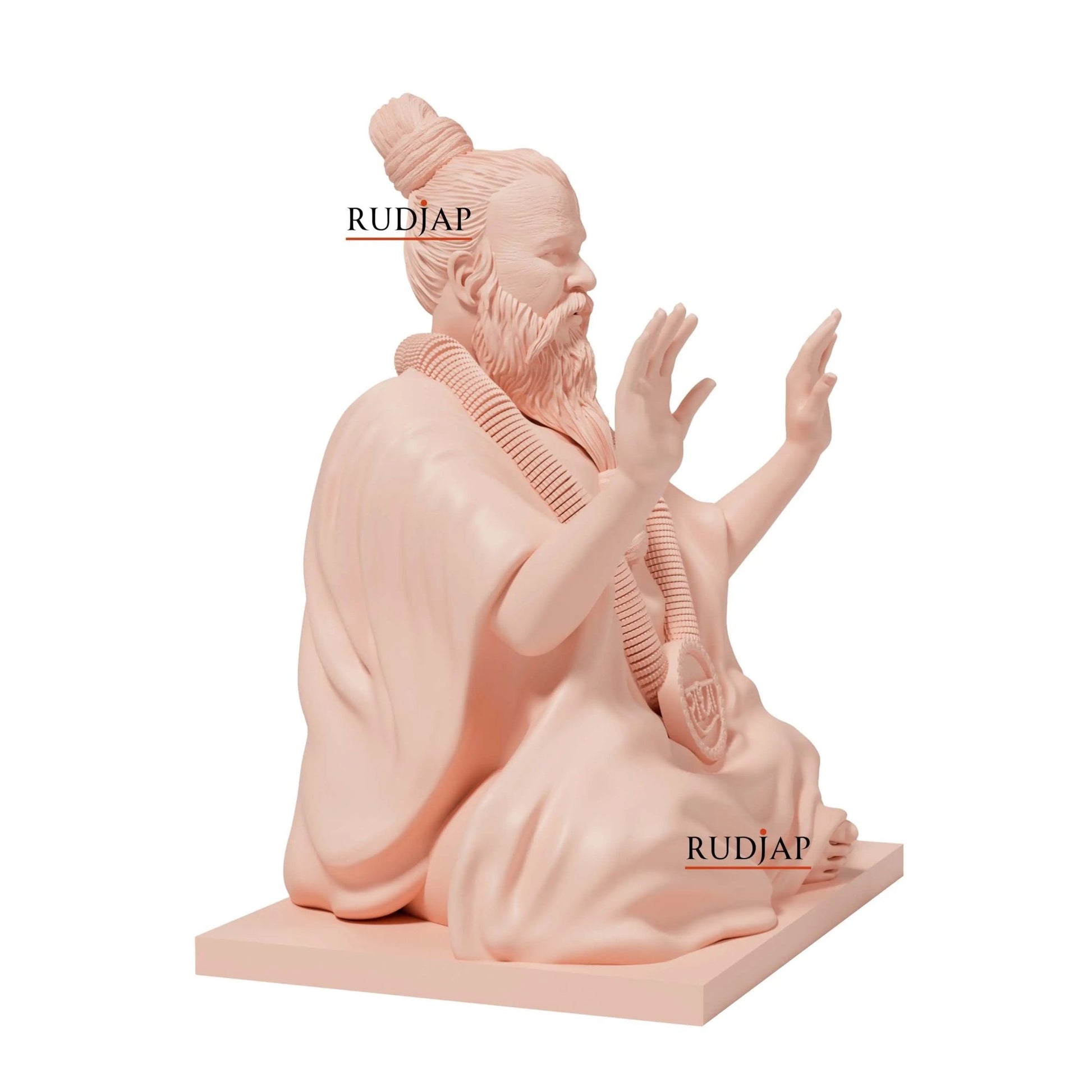 Premium 4 Inch Premanand Ji Maharaj Murti for Car Dashboard & Pooja Home RUDJAP
