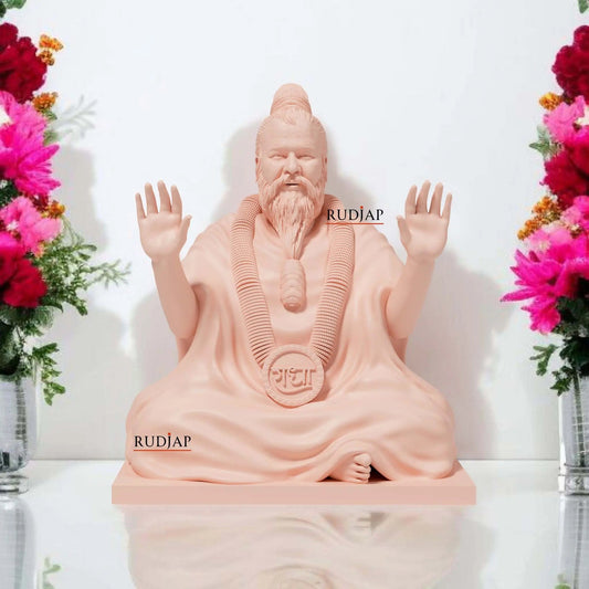 Premium 4 Inch Premanand Ji Maharaj Murti for Car Dashboard & Pooja Home RUDJAP