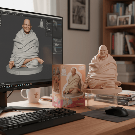 Premium Neem Karoli Baba Murti for Car and Home Temple – 3 Inch