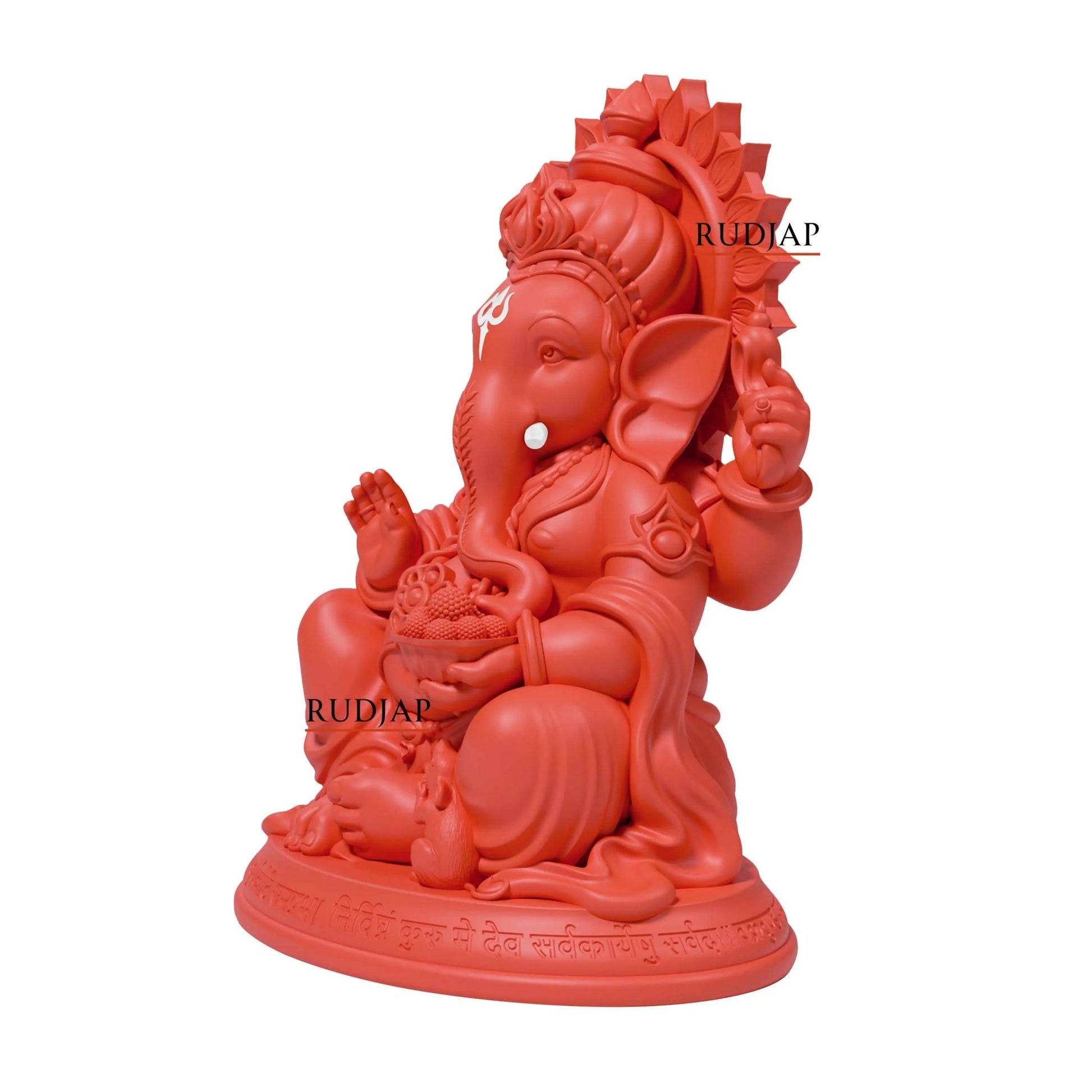 Premium New Style Ganesh Murti for Car Dashboard & Pooja Room – 3 Inch RUDJAP