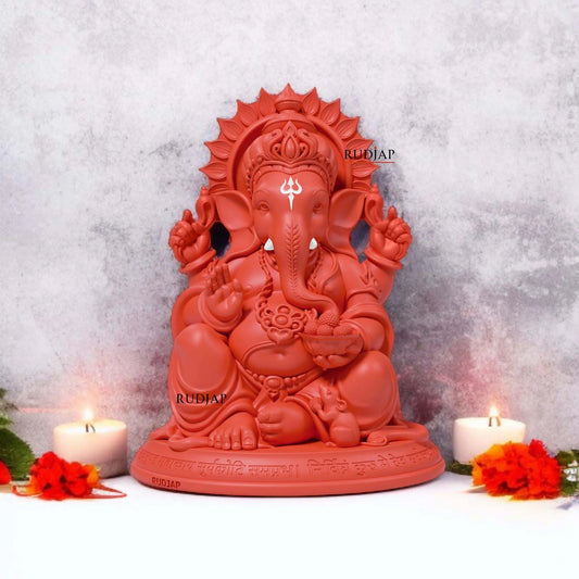 Premium New Style Ganesh Murti for Car Dashboard & Pooja Room – 3 Inch RUDJAP