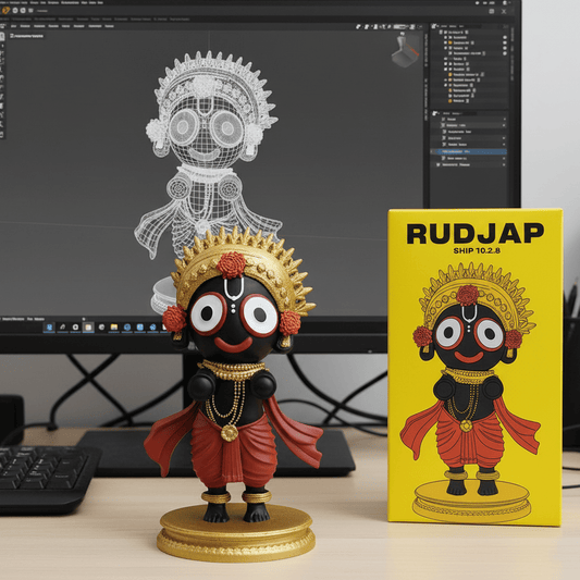 Resin Bal Jagannath Idol – 3 Inch Colorful Statue for Car, Home, Puja Room & Office Desk