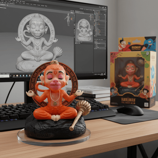 Rudjap Customized Bal Hanuman Mini Murtees idol Bal Roop Bajrangbali Murti 2.5 Inch