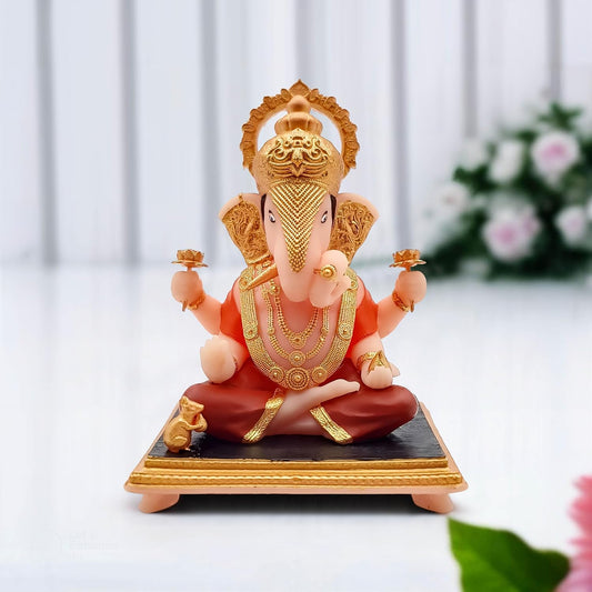 Dagdusheth Ganpati Bappa Idol 3 Inch Premium Ganesha murti