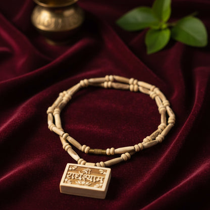 Rudjap Natural Tulsi Kanthi Mala with Shri Radhe Shyam Locket