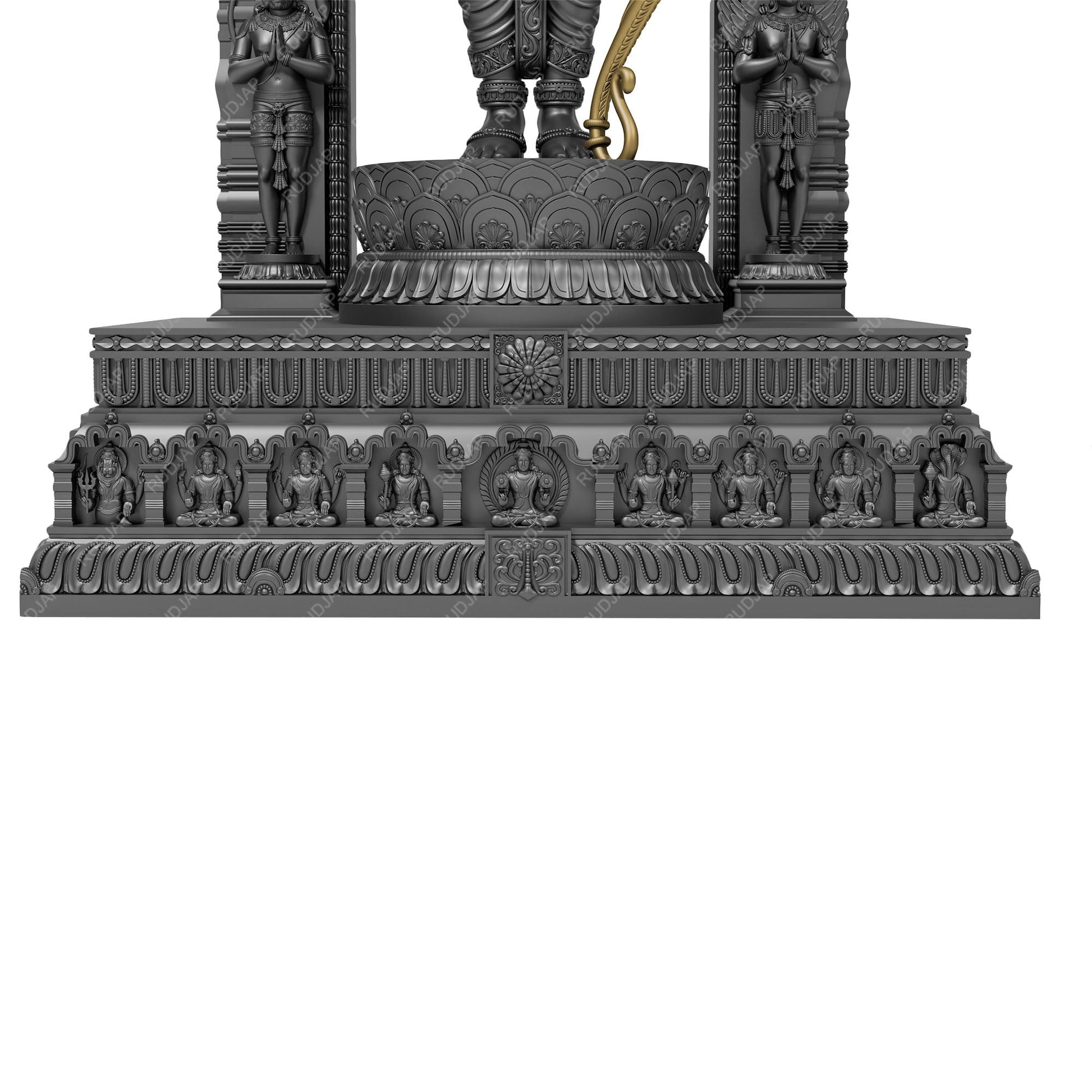 Rudjap Premium Ram Lalla Murti – Ayodhya Ram Lalla Idol for Pooja Ghar and Car Dashboard (4.5 Inch)