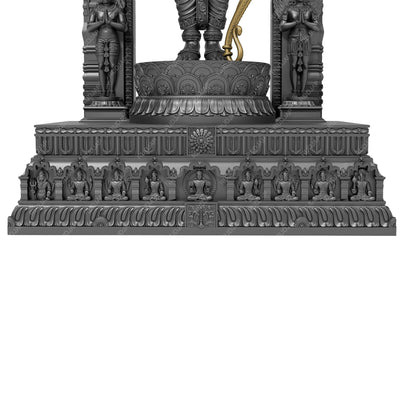 Rudjap Premium Ram Lalla Murti – Ayodhya Ram Lalla Idol for Pooja Ghar and Car Dashboard (4.5 Inch)