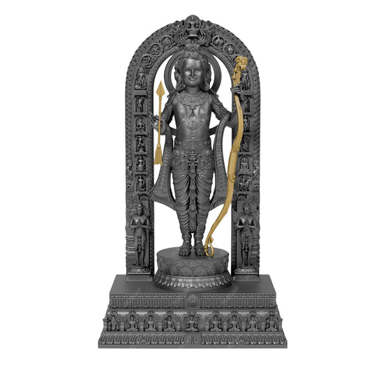 Rudjap Premium Ram Lalla Murti – Ayodhya Ram Lalla Idol for Pooja Ghar and Car Dashboard (4.5 Inch)