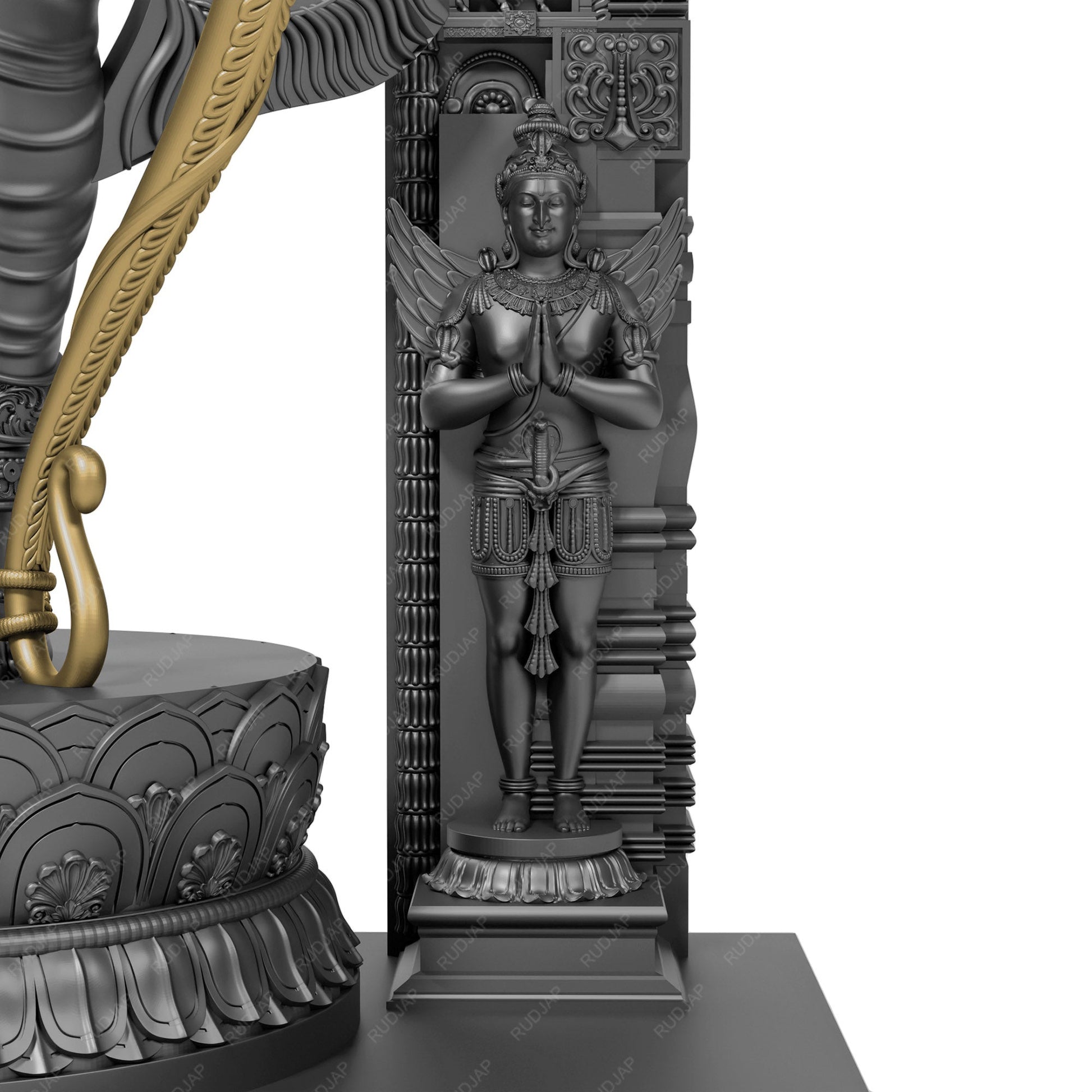 Rudjap Premium Ram Lalla Murti – Ayodhya Ram Lalla Idol for Pooja Ghar and Car Dashboard (4.5 Inch)