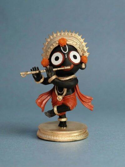 Bal Jagannath Idol with Bansuri – 3 Inch Mini Murti