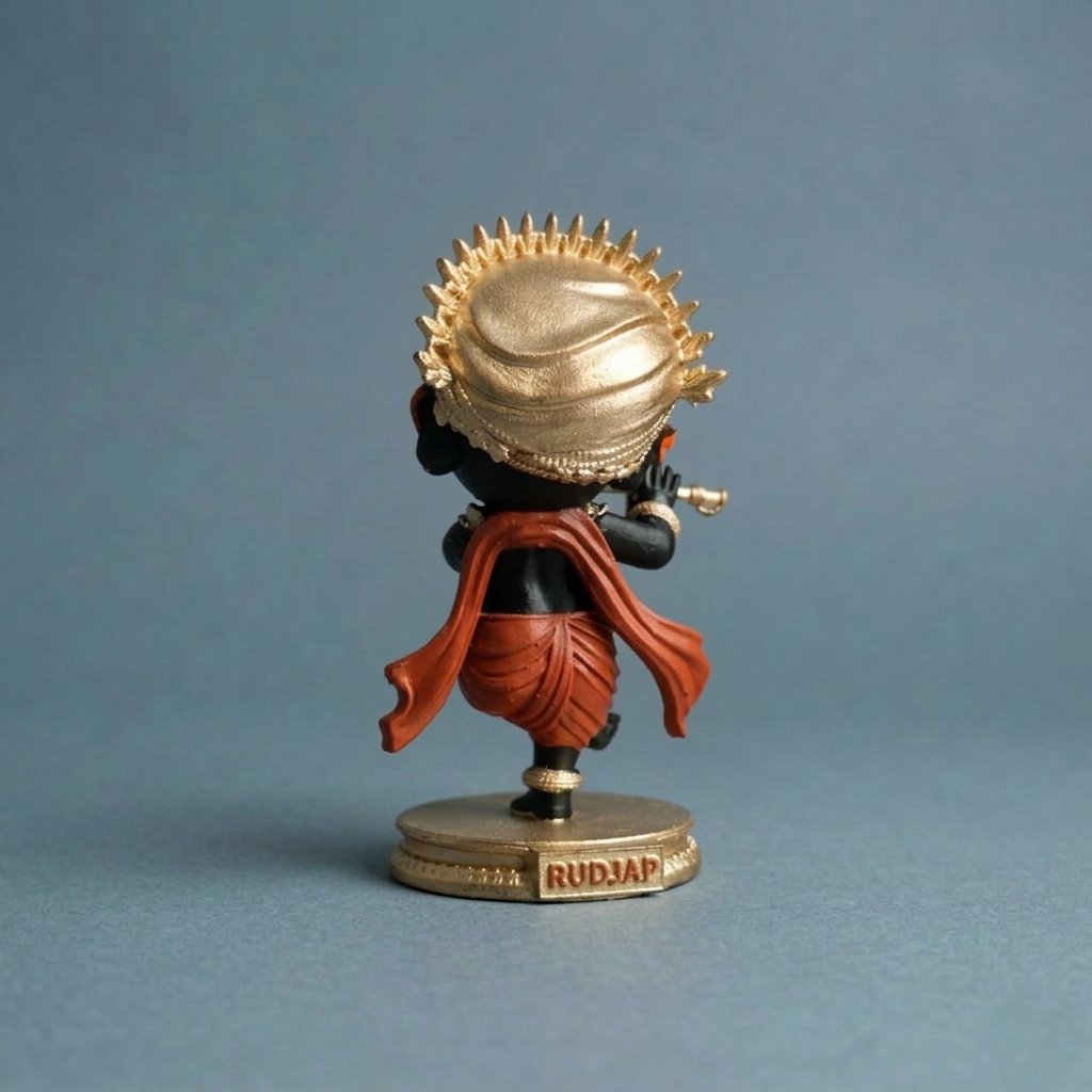 Bal Jagannath Idol with Bansuri – 3 Inch Mini Murti - Image 3