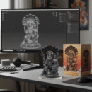 Narsingh Bhagwan with Goddess Lakshmi Statue
