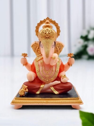 Multicolor Dagdusheth Ganpati Bappa Idol 3 Inch