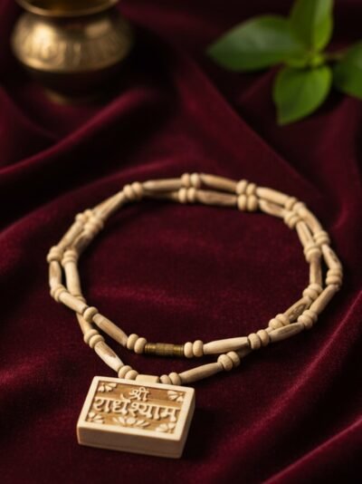 Rudjap Natural Tulsi Kanthi Mala with Shri Radhe Shyam Locket