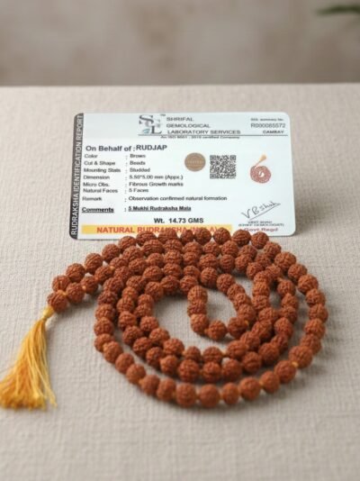 Nepali 5 Mukhi Rudraksha Mala 5mm