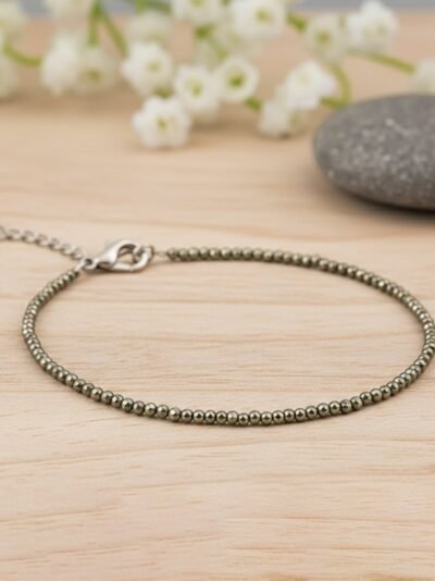Raw Pyrite Anklet Natural Money Stone
